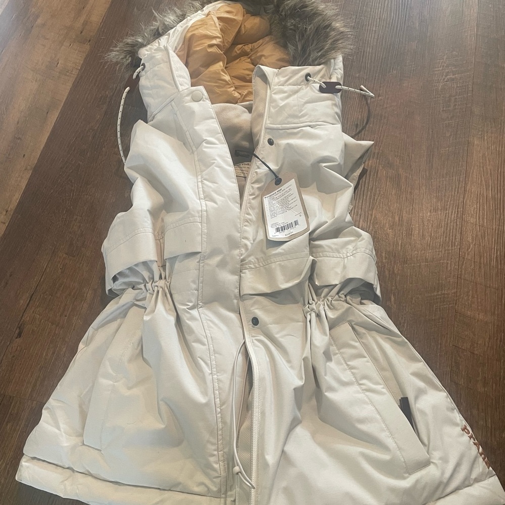 NWT Prana Cream hooded vest